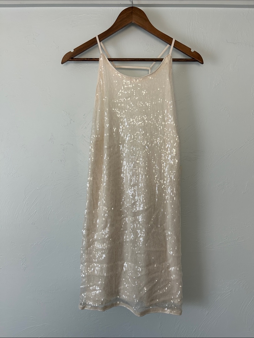 a new day Ivory Sequin Slip Mini Dress